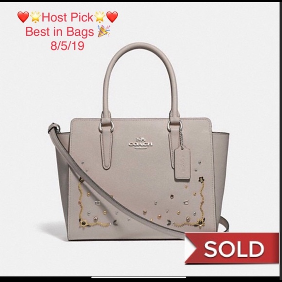 Coach Handbags - COACH LEAH SATCHEL WITH STARDUST CRYSTAL RIVETS